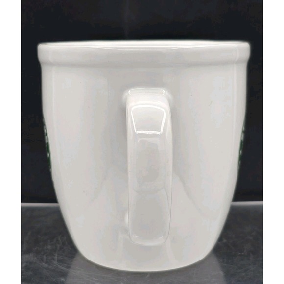 2007 STARBUCKS WHITE /GREEN LOGO COFFEE 16 OZ COFFEE MUG CUP W/ Tea Infuser - Picture 3 of 10